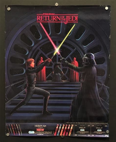 Return Of The Jedi 1983 Original Promo Movie Poster Hollywood
