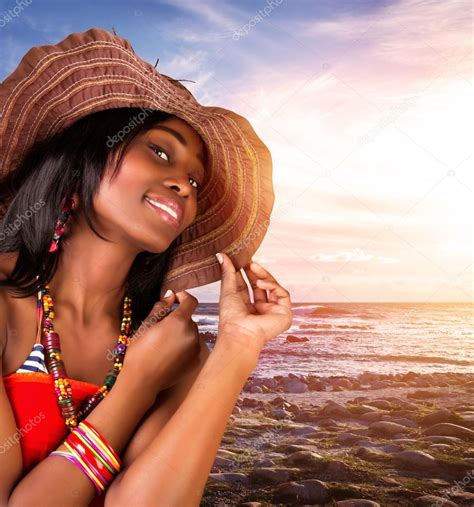 Sexy African Woman On The Beach Stock Photo By Anna Om
