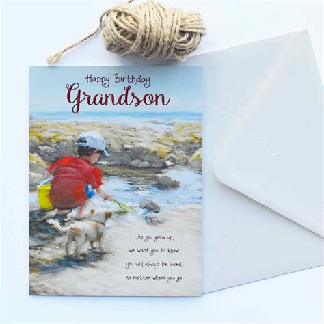 Great grandson birthday cards great grandson happy birthday greeting card cards love. Words of Warmth Grandson Birthday Card - Garlanna Greeting Cards