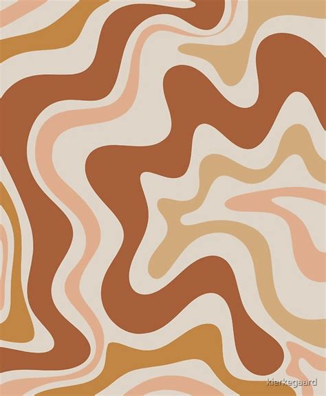 Liquid Swirl Retro Modern Abstract In Earth Tones Art Print By