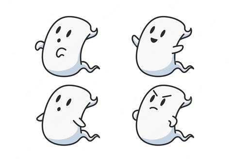 Premium Vector Cute Ghost Vector Illustration