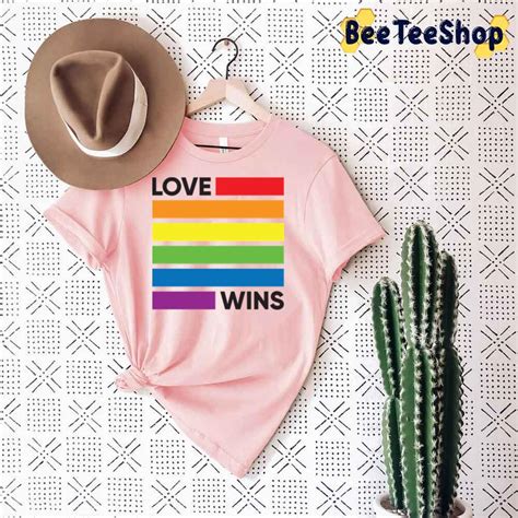 Rainbow Flag Love Wins LGBT Unisex T Shirt Beeteeshop