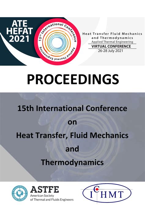Pdf Proceedings Th International Conference On Heat Transfer Fluid