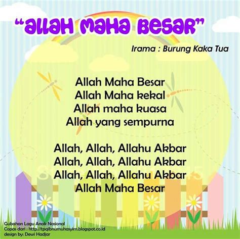 Contoh Lirik Lagu Anak Buatan Sendiri Meteor