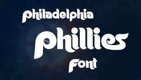 Philadelphia Phillies Font Free Fonts Park