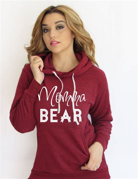 Momma Bear Hoodie Sweatshirt Made By Thinkelite1 Mom Life Clothes Mama Bear Sweatshirt