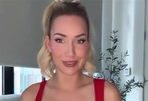 Paige Spiranac Respond To Liv Merger With Pga With Massive Cleavage In Red Bodysuit