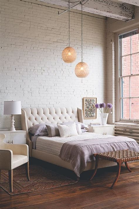 When you paint the walls white and you're age 50, the color might look lovely and crisp. 50 Delightful and Cozy Bedrooms with Brick Walls