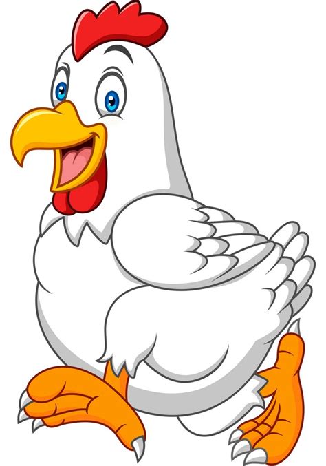 Cartoon White Chicken Clipart World