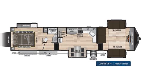 Fuzion Fifth Wheel Toy Hauler Floor Plans Floorplansclick