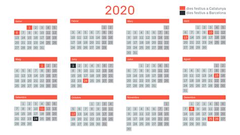 Calendario Laboral 2020 Barcelona Para Imprimir