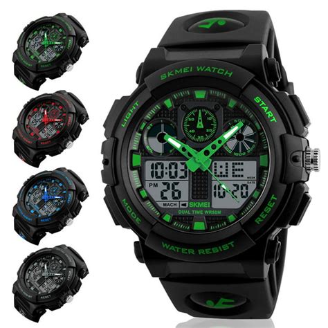 tsv men s digital sports watch large face waterproof wrist watches for men with stopwatch