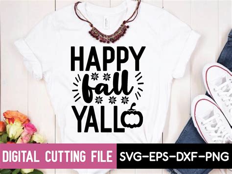 Happy Fall Yall Graphic By Printablesvg · Creative Fabrica