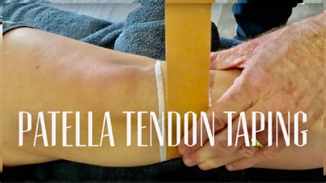 Patella Tendon Taping Proactive Physiotherapy Youtube