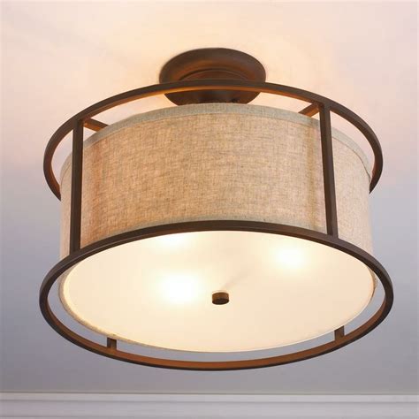 This is because flushes are fixed to the ceiling, as well as holding the ability to sometimes be wall mounted. Springfield Drum Shade Semi Flush Ceiling Light | Ceiling ...