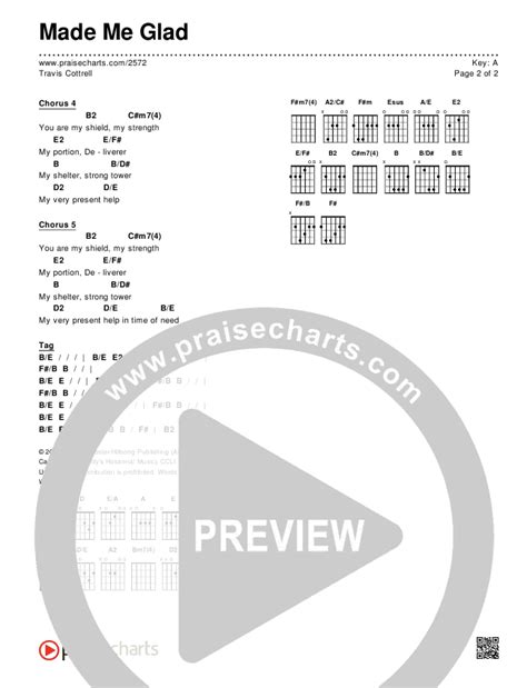 made me glad chords pdf travis cottrell praisecharts