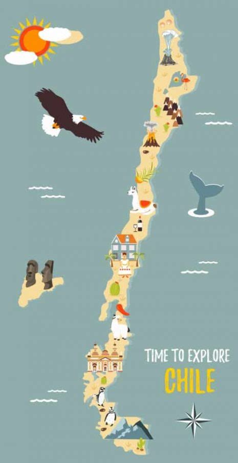 Mapa De Chile Con Nombres Regiones Y Capitales 【para Descargar E Imprimir】