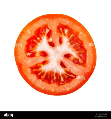 Tomato Slice Isolated On White Background Stock Photo Alamy