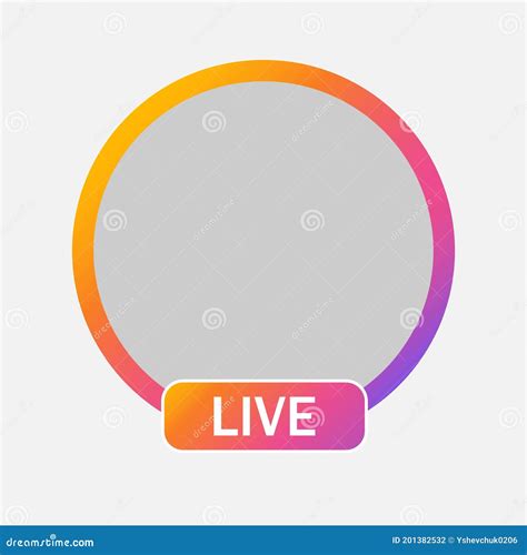 Live Profile Circle Live Video Streaming Colorful Gradient Vector