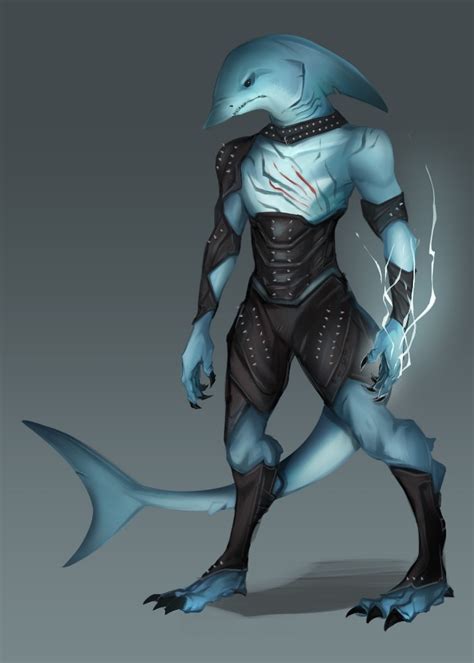Create Meme Four Armed Characters Concept Art A Humanoid Shark