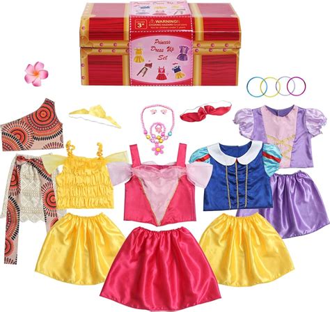 New Bibiblack Girls Princess Costume Dress Up Trunk For Kids Ages 3 6