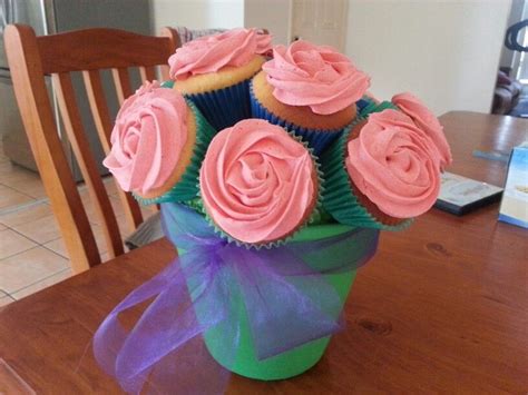 Cupcake Flower Pot I Made For My Mum For Mothers Day Cupcake Flower