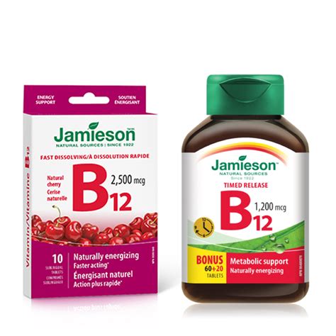 Jamieson Vitamin B12 2500mcg Jamieson B12 80ct Banded Offer