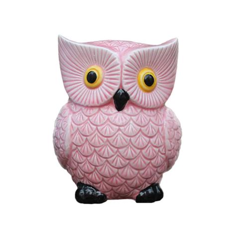 Ceramic Owl Shaped Coin Piggy Bank Money Box Dongsheng