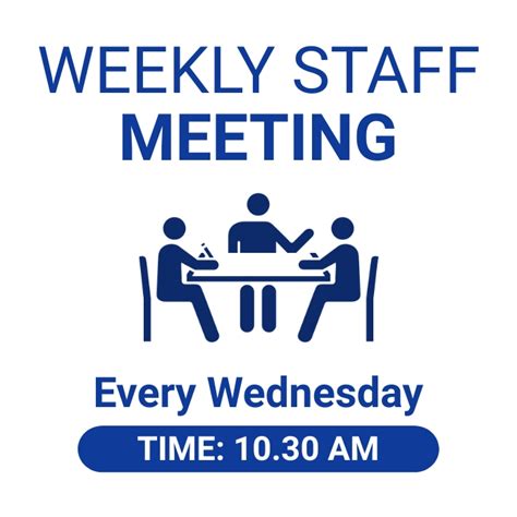 Weekly Staff Meeting Flyer Template Postermywall