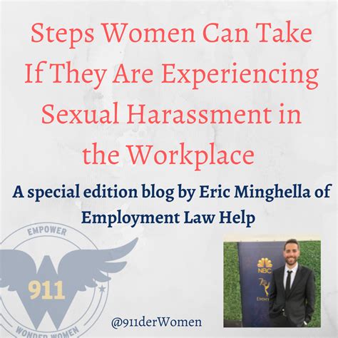 Steps Women Can Take If They Are Experiencing Sexual Harassment In The