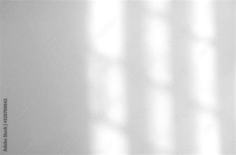 Window Natural Shadow Overlay Effect On White Texture Background For
