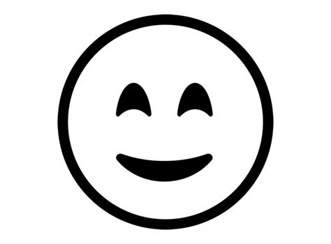 Emoji black and white and transparent png images free download. Free Black And White Smile Emoji, Download Free Black And ...