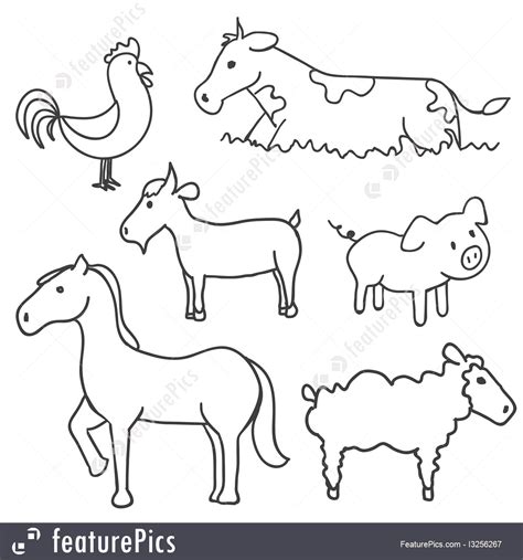 Farm Animals Drawing At Explore Collection Of Farm