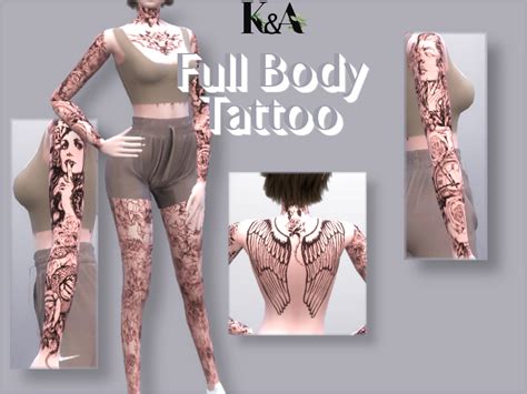 The Sims Resource Full Body Tattoo