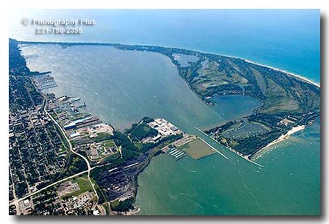 Aerial Photo Of The Harbor At Erie Pennsylvania On The Southern Shore
