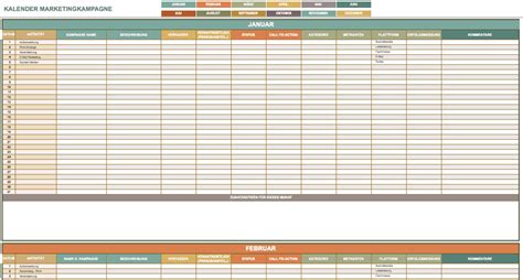 Unter der tabelle gibt die monatliche auswertung einen. 9 kostenlose Marketingkalender Excel Vorlagen - Smartsheet