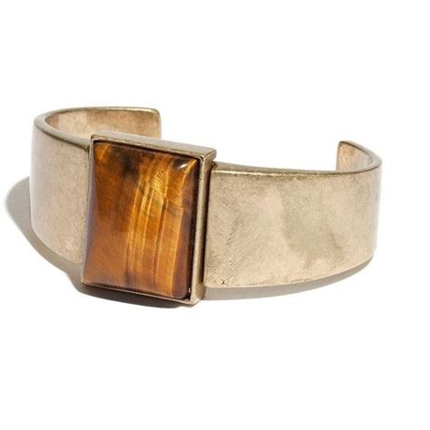 MADEWELL Tiger S Eye Cuff Bracelet Liked On Polyvore Featuring
