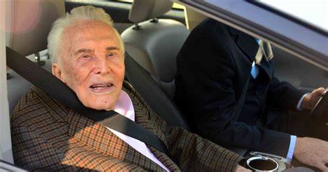 Kirk Douglas Is All Smiles As He Attends 100th Birthday Party After