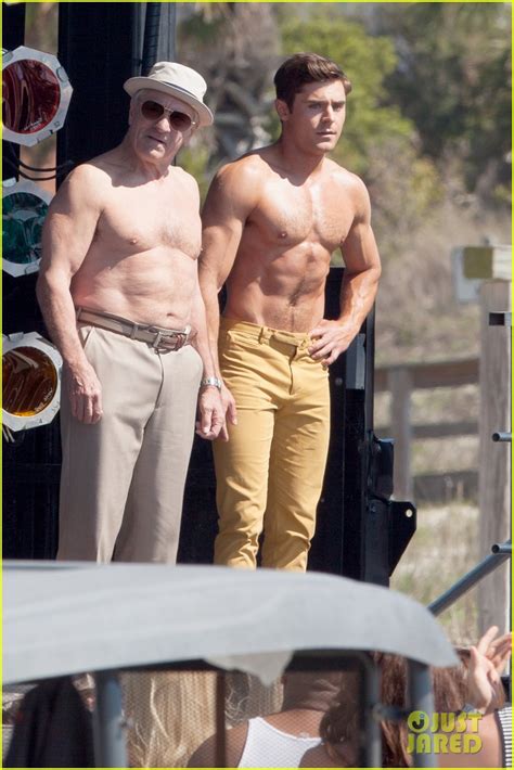 Full Sized Photo Of Zac Efron Robert De Niro Have Shirtless Contest On