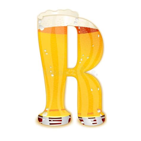 Beer Alphabet Letter R Stock Illustration Illustration Of Number