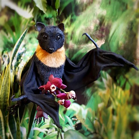 Bat Toy Bat Realistic Stuffed Animals Ooak Toysmade To Etsy