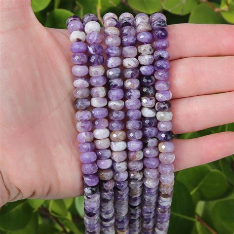Amethyst Rondelle Beads Grade A Faceted Rondel Natural Gemstone
