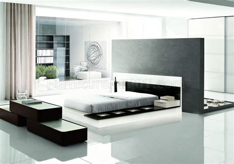 contemporary  piece bedroom set impera black white