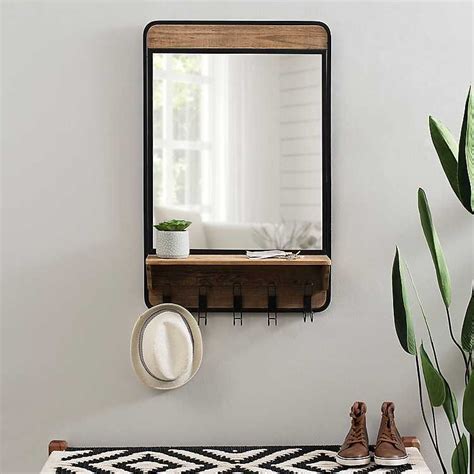 Entryway Mirror With Shelf Kings Brand Furniture Entryway Hall Tree