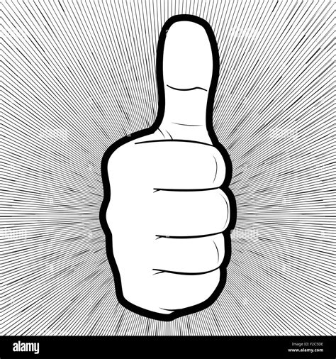 Vector Illustration Of A Hand Showing Thumbs Up Stock Vector Image