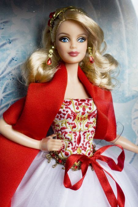 2010 Holiday Barbie Doll Caucasian Barbie Dolls Holiday Barbie