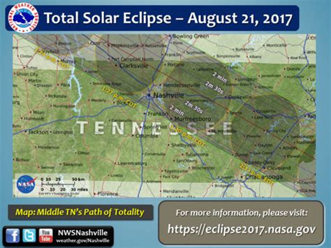 The eclipse will begin in oregon and then move across the nation. Total Eclipse 2017 Tennessee: Times, Duration And More ...