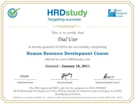 Certificate In Human Resources Certificates Templates Free