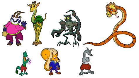 You may check out my answer in this link: Animal Hybrids - Character Lineup 3 by Moheart7 on DeviantArt