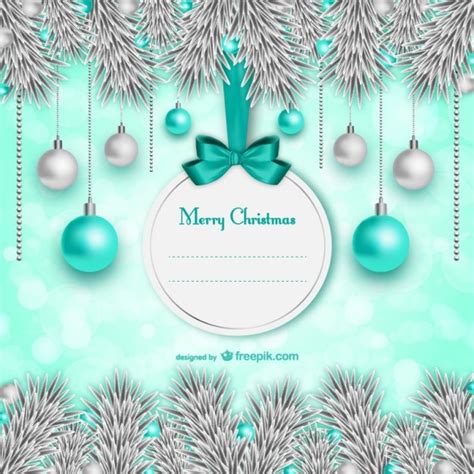 Elegant Christmas Card Template Vector Free Download